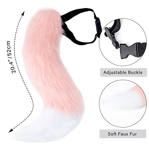 DRESHOW Fox Faux Fur Tail Cat Ears Headband Halloween Party Costume Neck Choker Cosplay Set for Women - Image 2