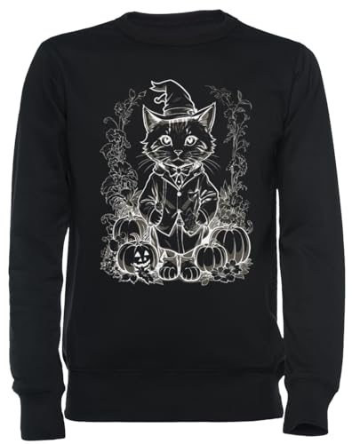 Sweat chat sorcier étudiant d'Halloween idéal pour vos soirées d'automne