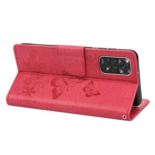 Étui pour Xiaomi Redmi Note 11 König Design clapet rouge - 6
