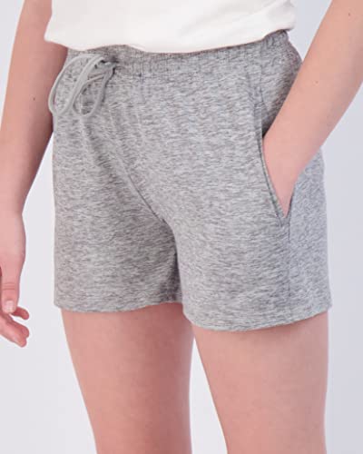Real Essentials 3 Pack: Girl's Lounge Soft Comfy Shorts with Drawstring - Yoga Athletic Sweat Shorts with Pockets4