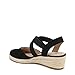 LifeStride Womens Kimball Espadrille Wedge Sandal Black Canvas 8.5 M