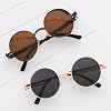 2 gafas de sol steampunk redondas vintage para hombres y mujeres, gafas góticas circulares 8