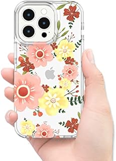 doeboe Case Compatible with iPhone 13 Pro Case 2021, Clear Phone Case Floral for iPhone 13 Pro 6.1in for Women Girls, Slim Soft TPU Shockproof Bumper Case Cover for Apple iphone13 Pro with Flower
