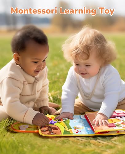 image for JoyCat Busy Board Montessori Toy for 1 2 3 4 Years Old, Activity Books