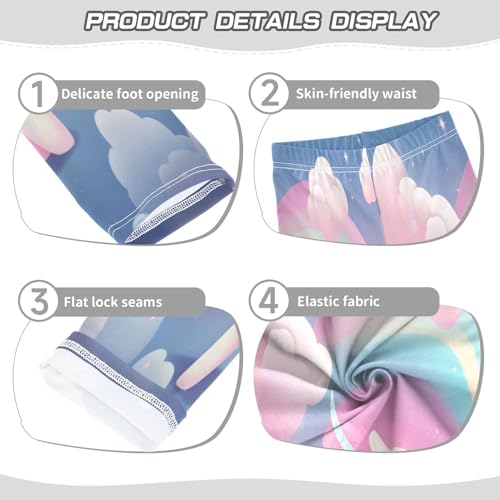 Toddler Girls Leggings Printed Yoga Pants Leggings Rainbow Cloud Unicorn for Kids3