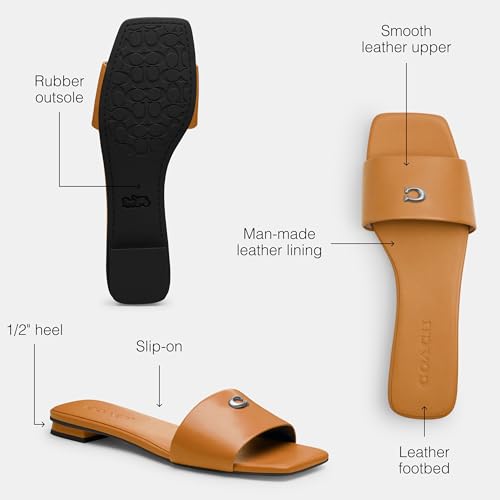Image of COACH Women's Sculpted C Flat Sandal