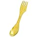 iBasingo Titan Glöffel Camping Besteck 3 in 1 Spork Ultraleicht Rucksack Geschirr Löffel Gabel Messer Kombination Reiseutensil Essbesteck Outdoor Picknick Reisebesteck Ti1064T (Golden)