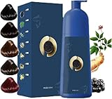 Zhihuashi Caviar Protein Haarfärbeshampoo, Qiweitang Haarfärbeshampoo, Bubble Dye Shampoo, Caviar Protein Haarfärbeshampoo Für Frauen Und Männer, Geeignet Für Alle Haartypen (Natural Black, 1)