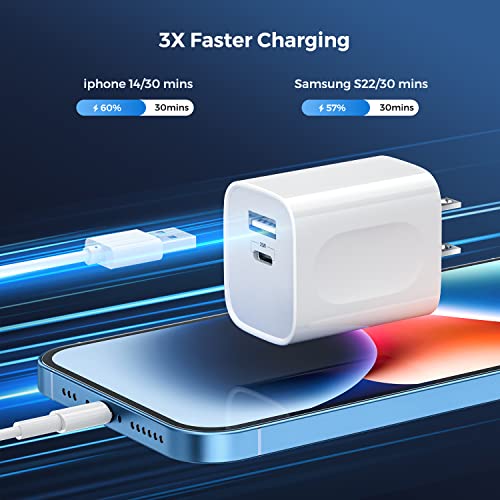 Usb C Charger Truefree 35W Dual-Port Wall Charger Gan Power Adapter Fast Charging For Iphone 14/14 Pro/14 Pro Max/14 Plus/13/12/11/Android Phones/Macbook Air/Ipad Pro/Switch/Airpods Ul Certificated #TOP2