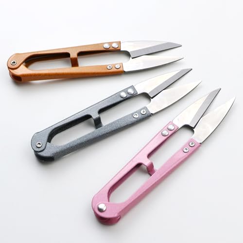 Lot de 3 paires de ciseaux à fil en acier inoxydable - Ciseaux de couture universels pour couper avec précision le fil et le fil pour les travaux manuels et...