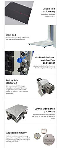 Sfx Us Stock 50W Jpt Fiber Laser Engraver Machine Fiber Laser Marking Machine Engraving Machine 175×175Mm Lens thumb #8