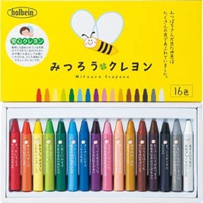 Amazon.co.jp: ホルベイン みつろうクレヨン 16色セット 310001