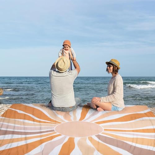 Manta de playa anti-arena plegable de 210x200 cm para olvidarte de la humedad en el jardín 3
