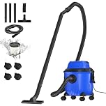 Huini 3-in-1 Wet and Dry Vacuum Cleaner, 2000W industrial vacuum cleaner, Blowing Function, 15L Container, Power Take Off & Washable HEPA Filters, for Home Car Carpet Workshop,Blue