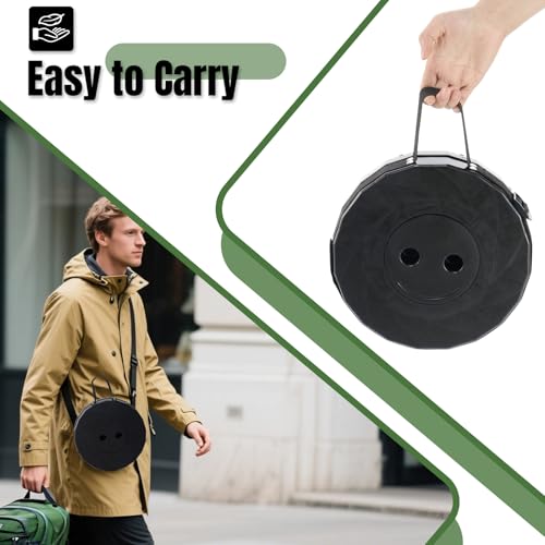 Image of Doseno Upgraded Foldable Stool Thickened, Portable Collapsible Stool Retractable Stool for Fishing, Hiking Tours, BBQ, Parties, Outdoor Activities