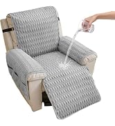 Deep Dream Flannel Recliner Chair Covers, Waterproof Recliner Covers that Stay in Place, Soft Laz...