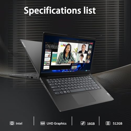Image of Lenovo V14 Gen 4 Business Laptop (14 inch FHD Anti-Glare, Intel 10-Core i7-13620H, 16GB RAM, 512GB SSD), Webcam with Privacy Shutter, Ethernet, Wi-Fi 6, HDMI, Bluetooth, Win 11 Pro w / Copilot, Black