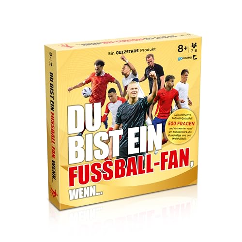 Das große Fußball Weltstars Quizspiel für 2-8 Spieler - 500 Fragen & Antworten zur Bundesliga + Weltfußball - Alter ab 8 Jahren - Deutsch - Quiz - Quizstars - Brettspiel - Du bist ein Fußball-Fan wenn
