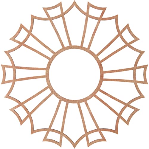 Image of Ekena Millwork 22 inchOD x 7 3 /4 inchID x 1 /4 inchT Augustus Wood Fretwork Pierced Ceiling Medallion, Cherry