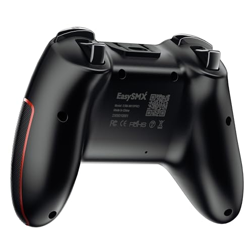 EasySMX 9013PRO Mandos PC Inalambrico con Hall Trigger - Turbo - Vibración - Batería Incorporada para PC/PS3/Switch/Android TV Box/Móvil/Tableta/Portátil - Compatible con Black Myth: Wukong- Rojo