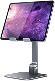 Luxtude Heavy Duty Aluminum iPad Stand for Desk, Height & Angle Adjustable iPad Pro Stand, Desktop Tablet Stand Holder Compatible with iPad Pro 12.9, Air Mini, iPhone, Samsung, More 4 -13.5 in Devices