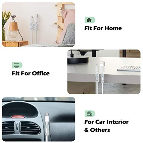 80 Pezzi Fermacavo Autoadesivo in Plastica