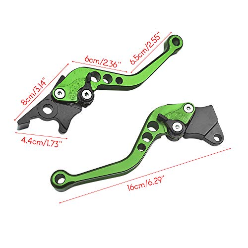 Yorten 2 peças de liga de motocicleta/scooter/bicicleta elétrica com freio e alavanca de embreagem p