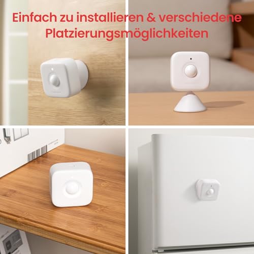 Image of SwitchBot Smart Motion Door Sensor - Wireless Home Security System, PIR Motion Detector Alert, Add SwitchBot Hub to Make it Compatible with Alexa