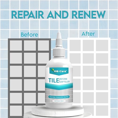 Image of DS CARE Tile Gap Filler - Gap Sealant, Grout, White Cement Paste Tube, Gap Filler for Walls and Joints, Waterproof Sealant, Tile Gap Filler Tube for Kitchen & Bathroom (280 ML)