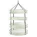 iPower 2ft 4Layer Clip on Hanging Herb Dry Net with zipper, Collapsible Mesh Hydroponic Drying Rack Net