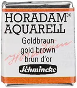 Schmincke - HORADAM® AQUARELL - Finest Artists' Watercolors, 654 Gold Brown, 14 654 044, 1/2 pan
