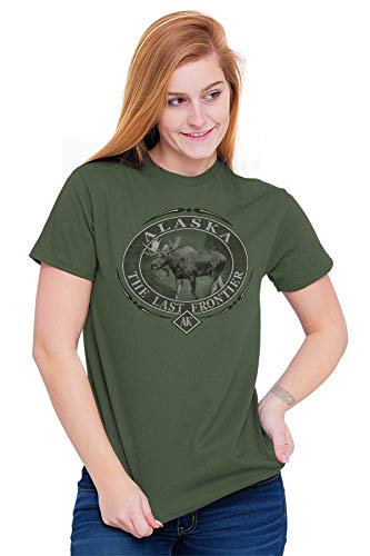 Alaska AK Rugged Mountain Moose Graphic T Shirt Men or Women3
