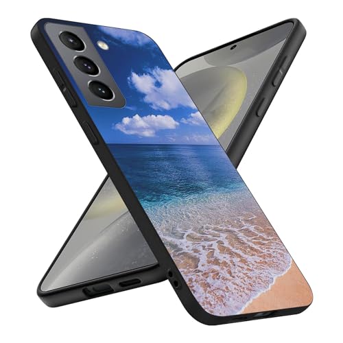 Coque Samsung S24 Plus en TPU souple motif plage et ciel bleu