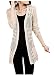 Meditative Rose Women's Thin Crochet Knitted Front Cardigan Pocket Sweater (beige)