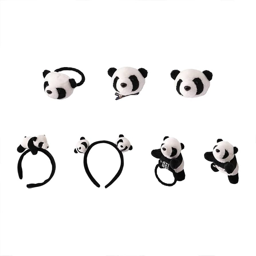 ⓝⓔⓦ【編みぐるみパンダ&ぶた】ベビーヘアクリップ　キッズヘアクリップ　ヘアゴム ⓝⓔⓦ【編みぐるみパンダ&ぶた】ベビーヘアクリップ キッズヘア