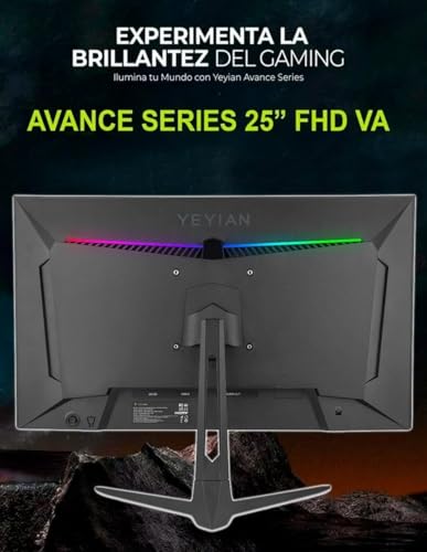 Monitor Piatto Gaming Advance 25" FHD | 1920 x 1080 | Pannello LED VA | Effetti RGB | View 178° | 3000:1 | 240 Hz | 16:9 | 16,7 milioni di colori | Risposta 1 ms | VESA | DisplayPort/HDMI - Monitor - Immagine 1