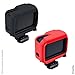 CamKix Silicone Sleeve Cases Compatible with The Frame Gopro Hero 7/6 / 5-2 Protective Covers - Black/Red - Protection for GoPro Camera Inside The Frame - Against Dust,Scratches and Light Shocks
