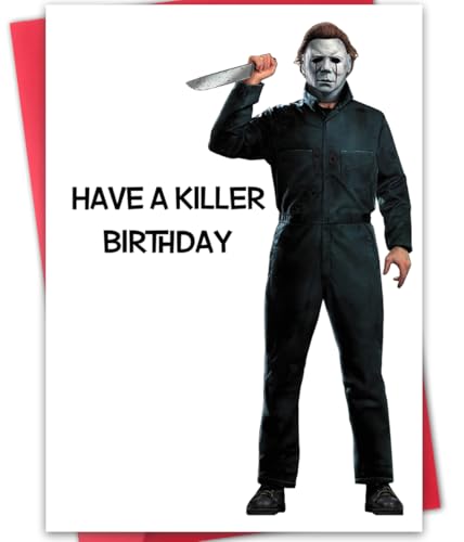 Carte d'anniversaire d'Halloween Michael Myers pour une soirée d'horreur
