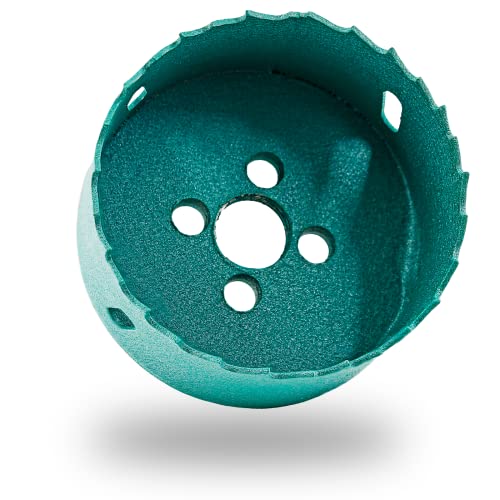 Image of 2 3 /4 Inch / 70mm Hole Saw with Arbor, 2.75 Inch Hole Saw HSS Bi-Metal Hole Cutter Smoothly Cutting in Cornhole Boards, Plastic, Wood, Fiberboard, Drywall