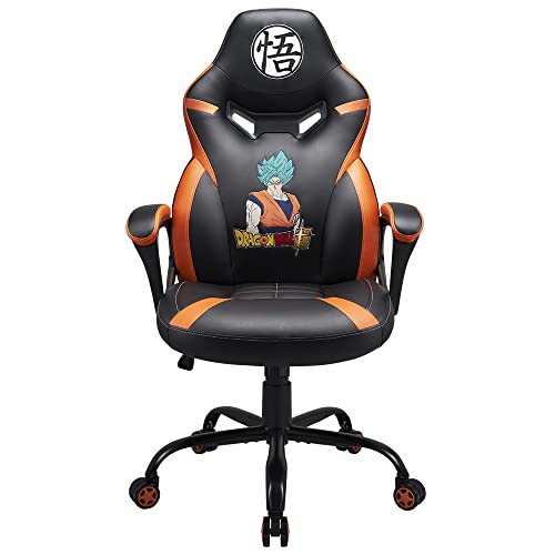 Subsonic – Chaise Gaming Dragon Ball Super pour Enfant et Ado – Fauteuil de Bureau Ergonomique avec Mousse Haute Densité, Mécanisme à Bascule et Accoudoirs Confortables – Hauteur Réglable – Noir