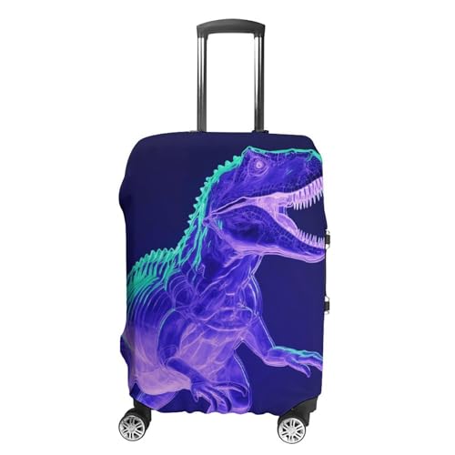 Green Dinosaur Style Luggage Covers Tsa Approved Suitcase Cover Elastic Washable Luggage Sleeve Carry on Cover Protector Anti-Scratch Suitcase Protector Fits 19-30 Inch Case(M)