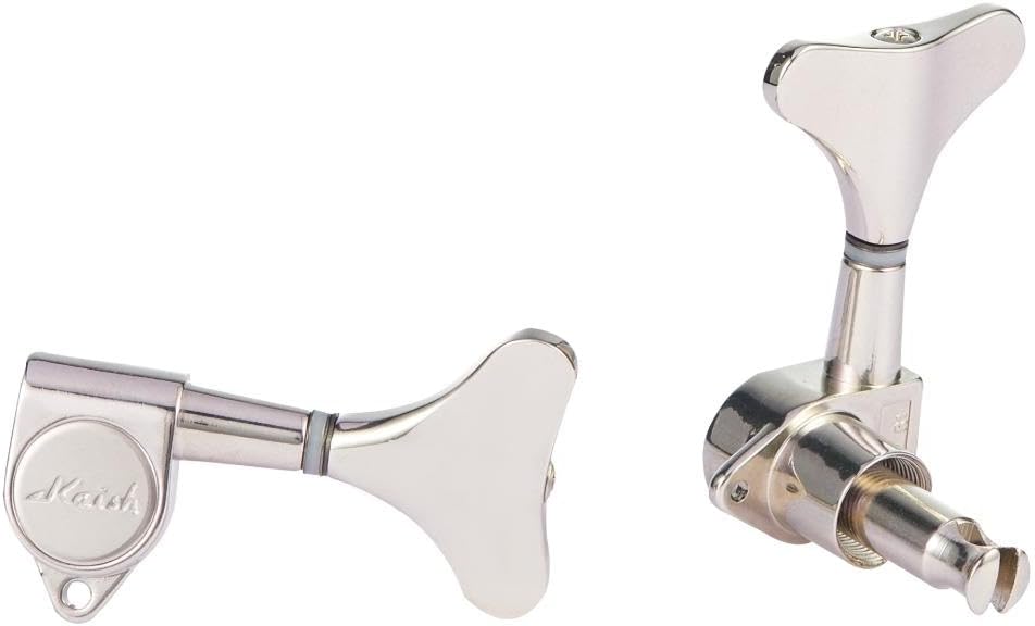KAISH 6 String 3R3L 18:1 Sealed Bass Tuners Bass Guitar Tuning Keys Tuning Machine Heads for Ibanez/Yamaha Style Acoustic/Electric Bass Nickel