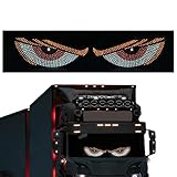 Genérico Car Led Eyes, Dynamic Cool Led Headlight, Flexible Windshield Eye Light, Frente Back Windshield Ambient Signal Lighting, Usb Powered, 10 Modos de Flashing para Most Vehicles