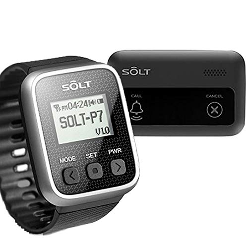 Amazon | SOLT 飲食店 工場 呼び出しベル・腕時計型受信機＋角型送信機