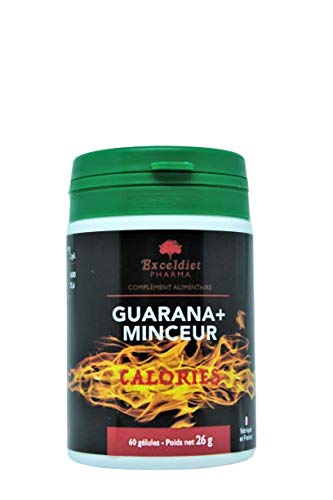 Exceldiet Pharma | Fat Burner – Guarana + Minceur – Brûleur de Graisse, Énergie & Vitalité – Soutien à la Perte de Poids – 60 Gélules Caféine – Brûleur & Coupe-Faim Naturel