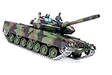 ES-TOYS RC Panzer German Leopard 2A6 Heng Long 1:16 mit R&S, Stahlgetriebe und Metallketten V7.0 - Upg-A