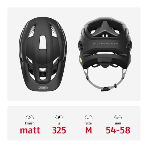 Casco MIPS ABUS Cliffhanger negro talla M ventilado para bicicleta de montaña 3