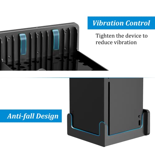 PlusAcc Xbox Series X muurbeugel – snelle warmteafvoerhouders, bespaar ruimte op je bureau en houd je speelruimte georganiseerd (apparaat niet inbegrepen). - Afbeelding 5