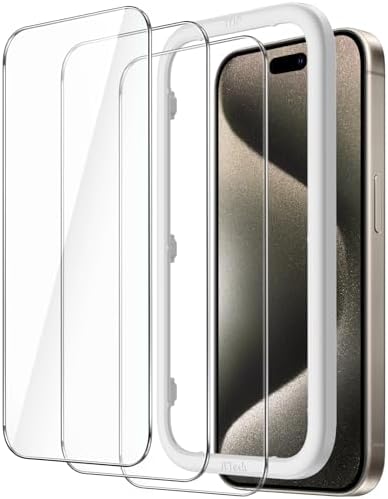 JETech iPhone 15 Pro Max用 液晶保護フィルム 3枚セット
