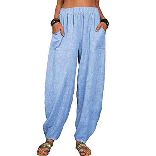 Pantalon long élastique femme coupe décontractée ample pour bouger sereinement